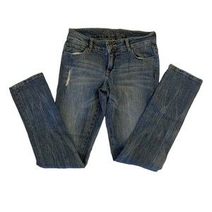 Delia's Taylor Denim Jeans Dark Blue Faded 5-Pocket Skinny Low Rise Size 5/6